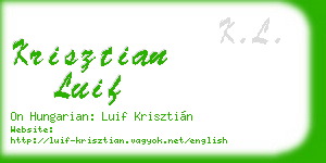 krisztian luif business card