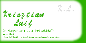 krisztian luif business card